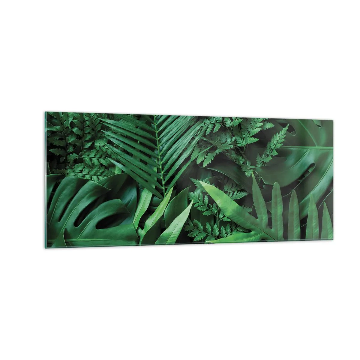 Glass picture - In a Green Hug - 100x40 cm