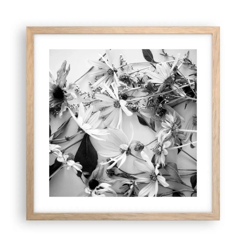 Poster in light oak frame - No-Bouquet of Flowers - 40x40 cm