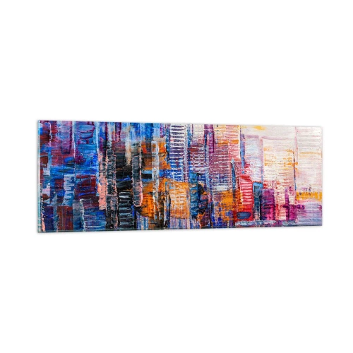 Glass picture - Joyful Metropolis - 90x30 cm