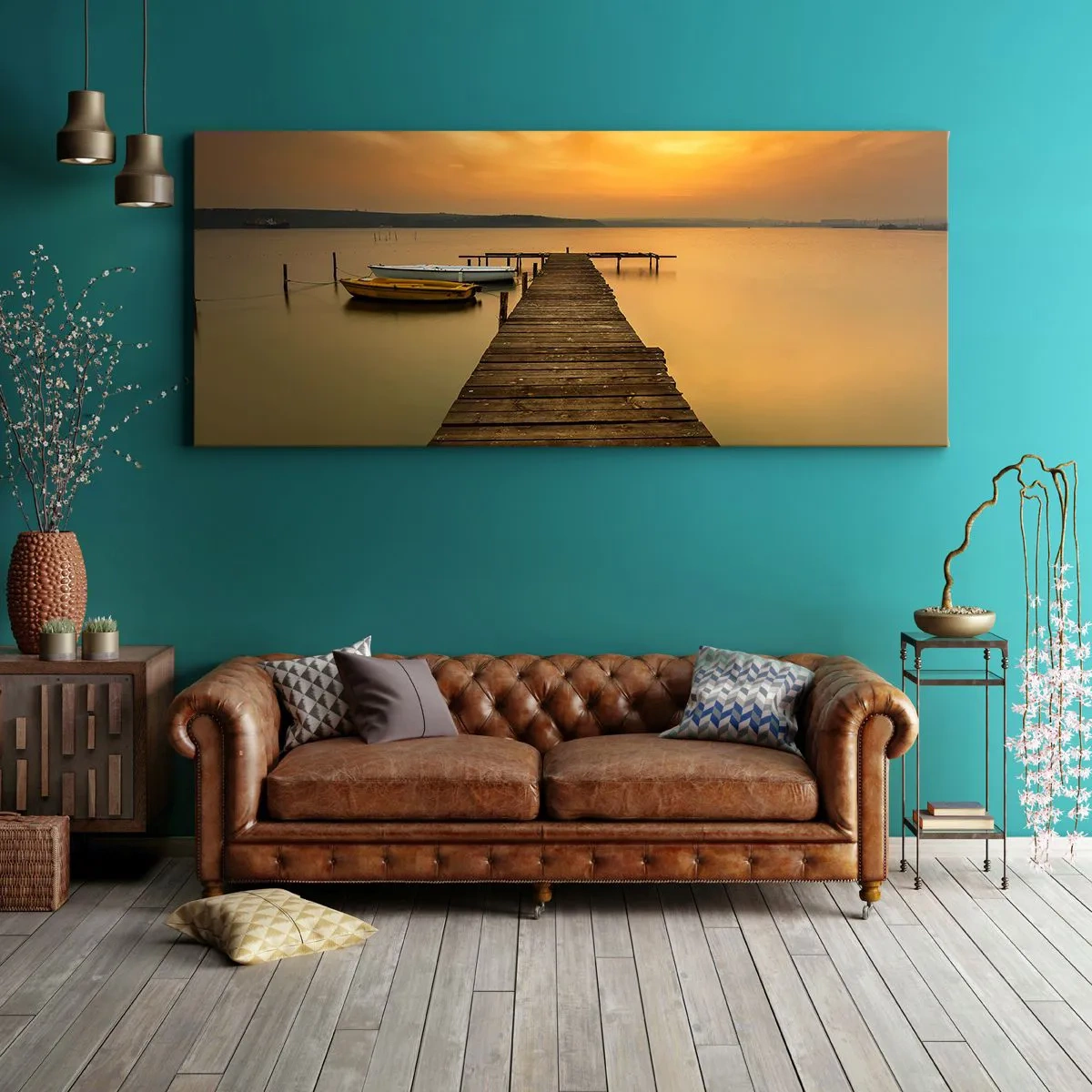 Canvas picture - I Will Open up Golden Sky before You - 90x30 cm