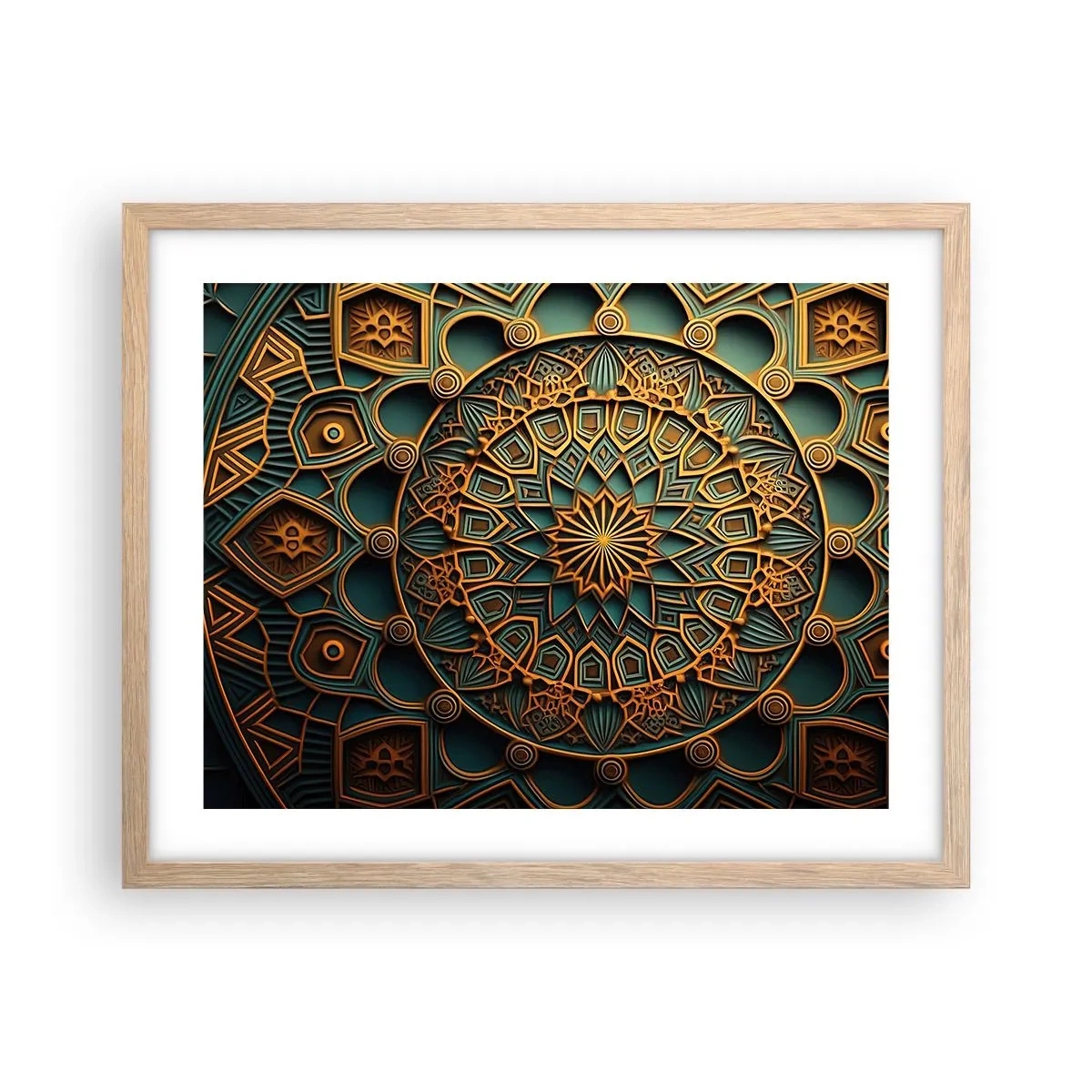 Poster in light oak frame - In Arabic Style - 50x40 cm