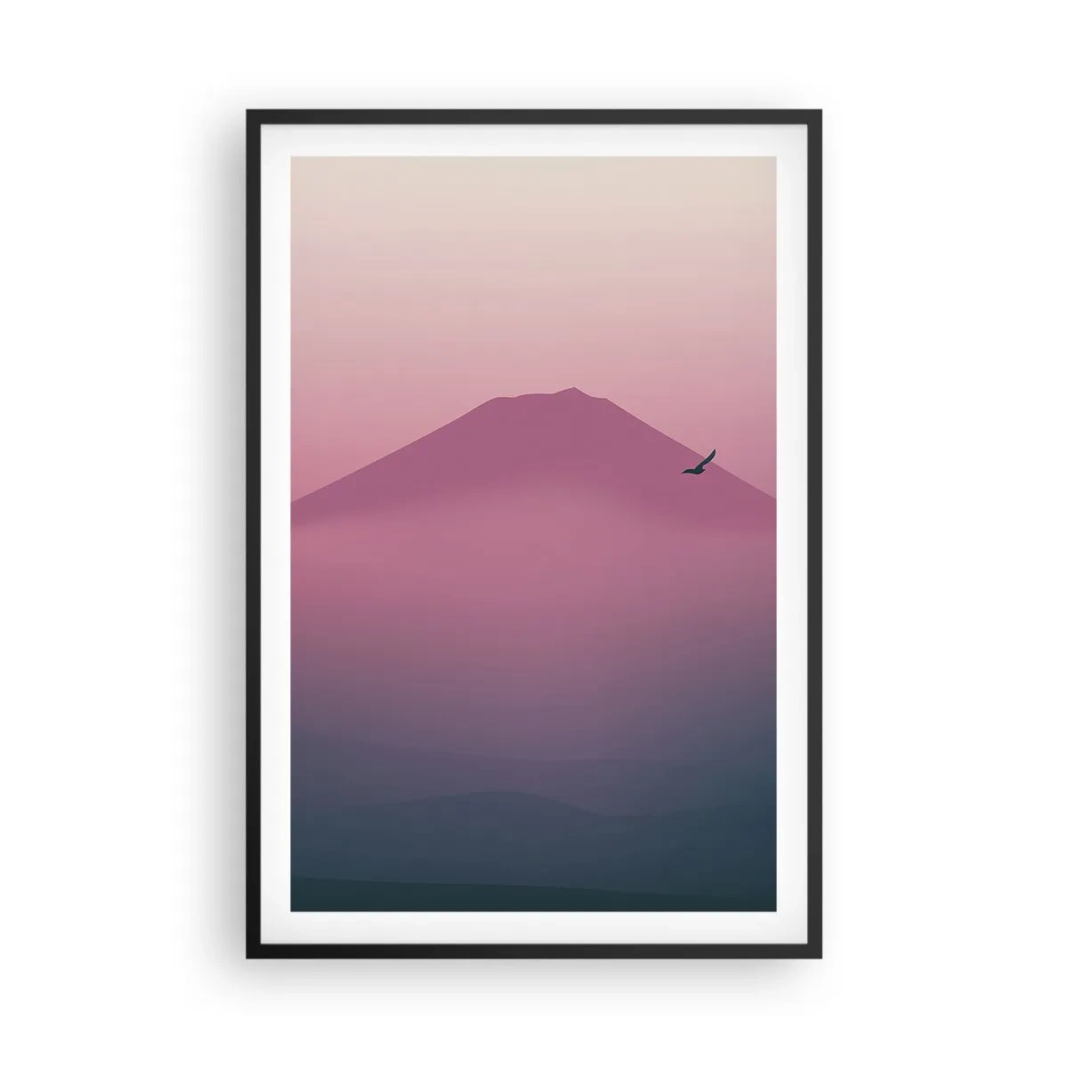 Poster in black frame - Wanderers above Clouds - 61x91 cm