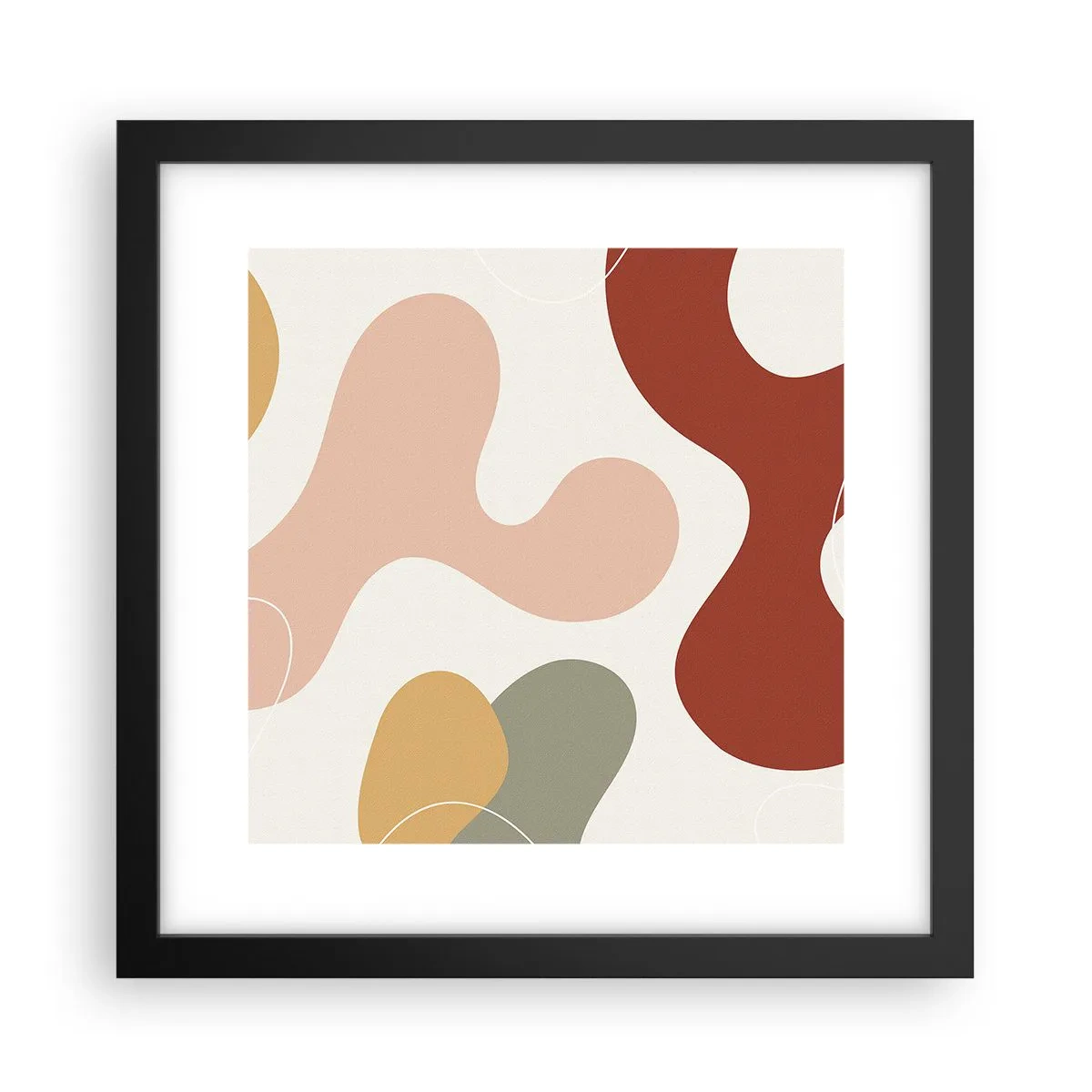 Poster in black frame - Doodles - 30x30 cm