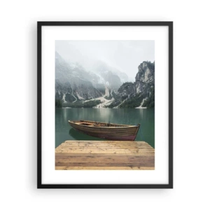 Poster in black frame - Boat Found Solitude - 40x50 cm