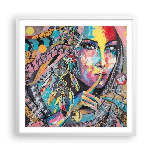 Poster in white frmae - Don't Talk Until You Understand - 60x60 cm