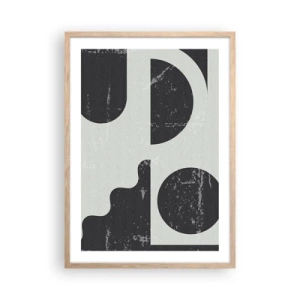 Poster in light oak frame - Composition Above and Under - 50x70 cm