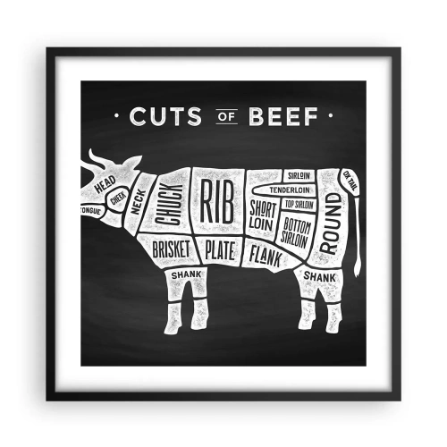 Poster in black frame - Time for a Feast - 50x50 cm