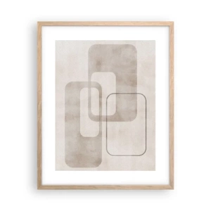 Poster in light oak frame - Geometrical Grout - 40x50 cm