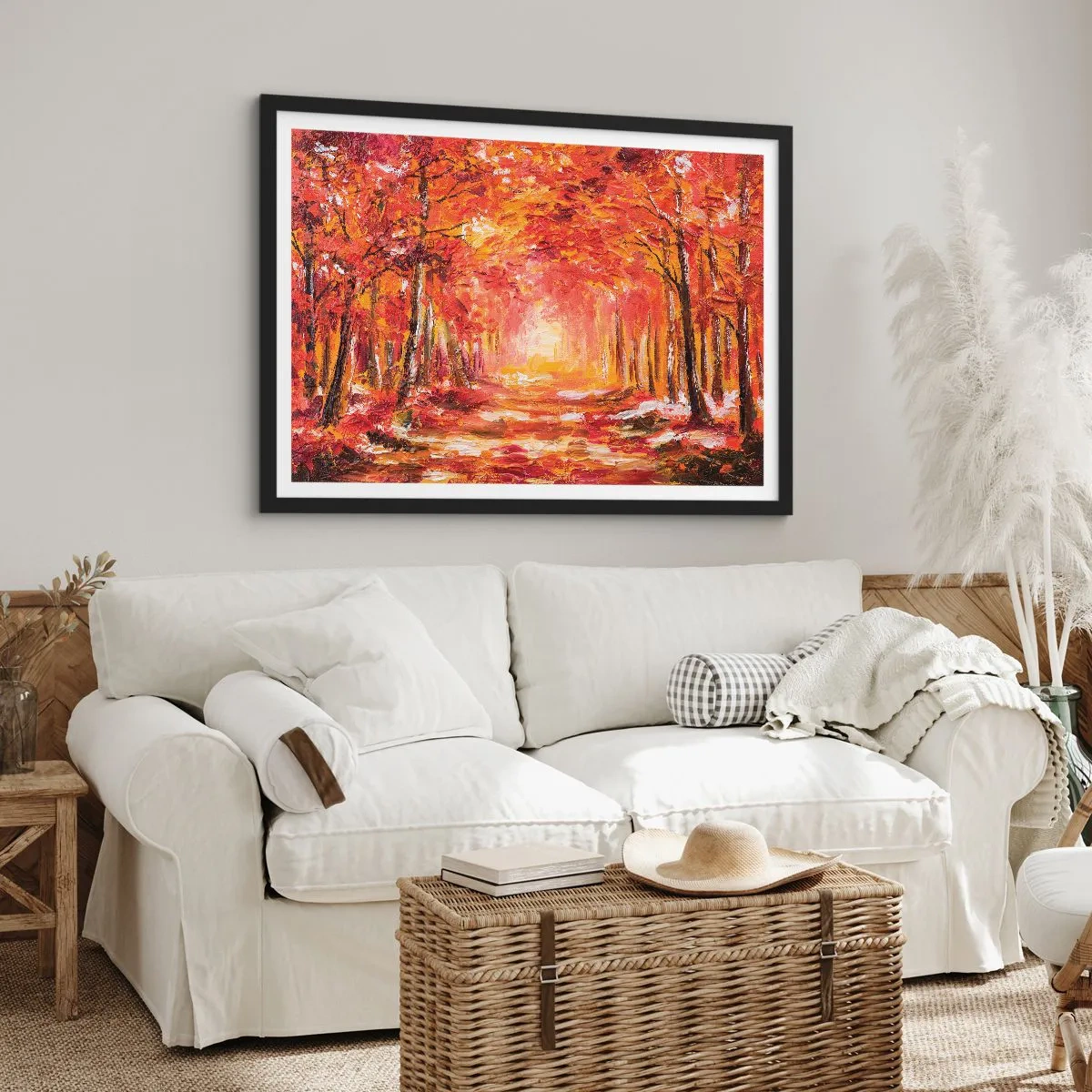 Poster in black frame - Copper Forest - 40x30 cm