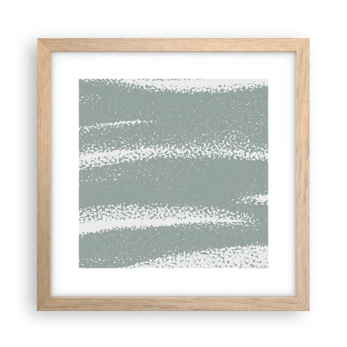 Poster in light oak frame - Abstrcat in Winter Climate - 30x30 cm