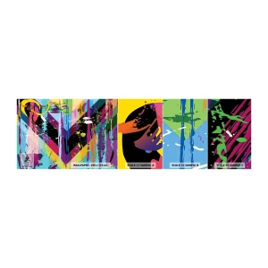 Photo Wallpaper Sample Standard Eco - From Top to Bottom - Abstraction, Piece, Graphics - 100x30 cm