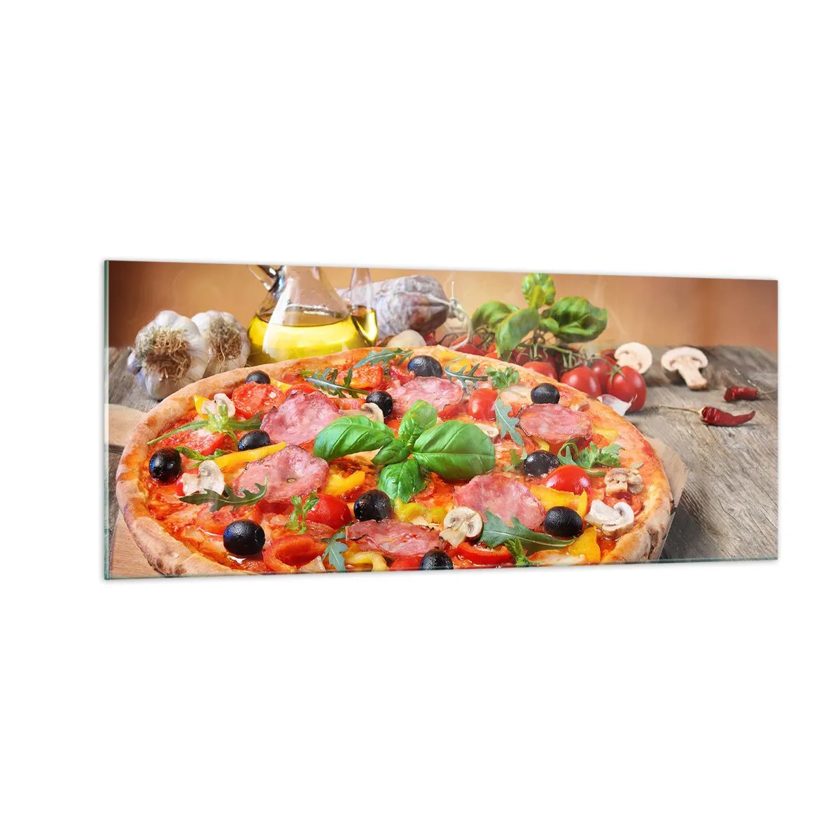 Glass picture - With a Real Italian Flavouring - 100x40 cm