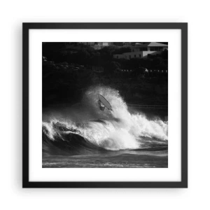 Poster in black frame - Challenge Accepted! - 40x40 cm