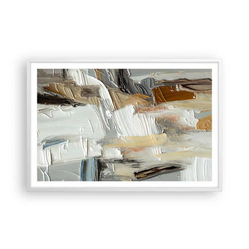 Poster in white frmae - Layers of Colour - 91x61 cm