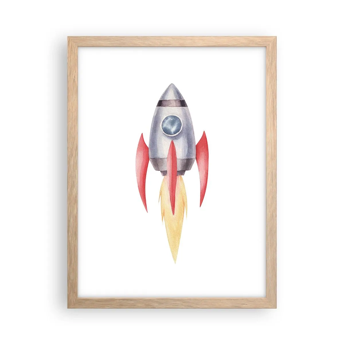 Poster in light oak frame - Higher, Faster, Further - 30x40 cm