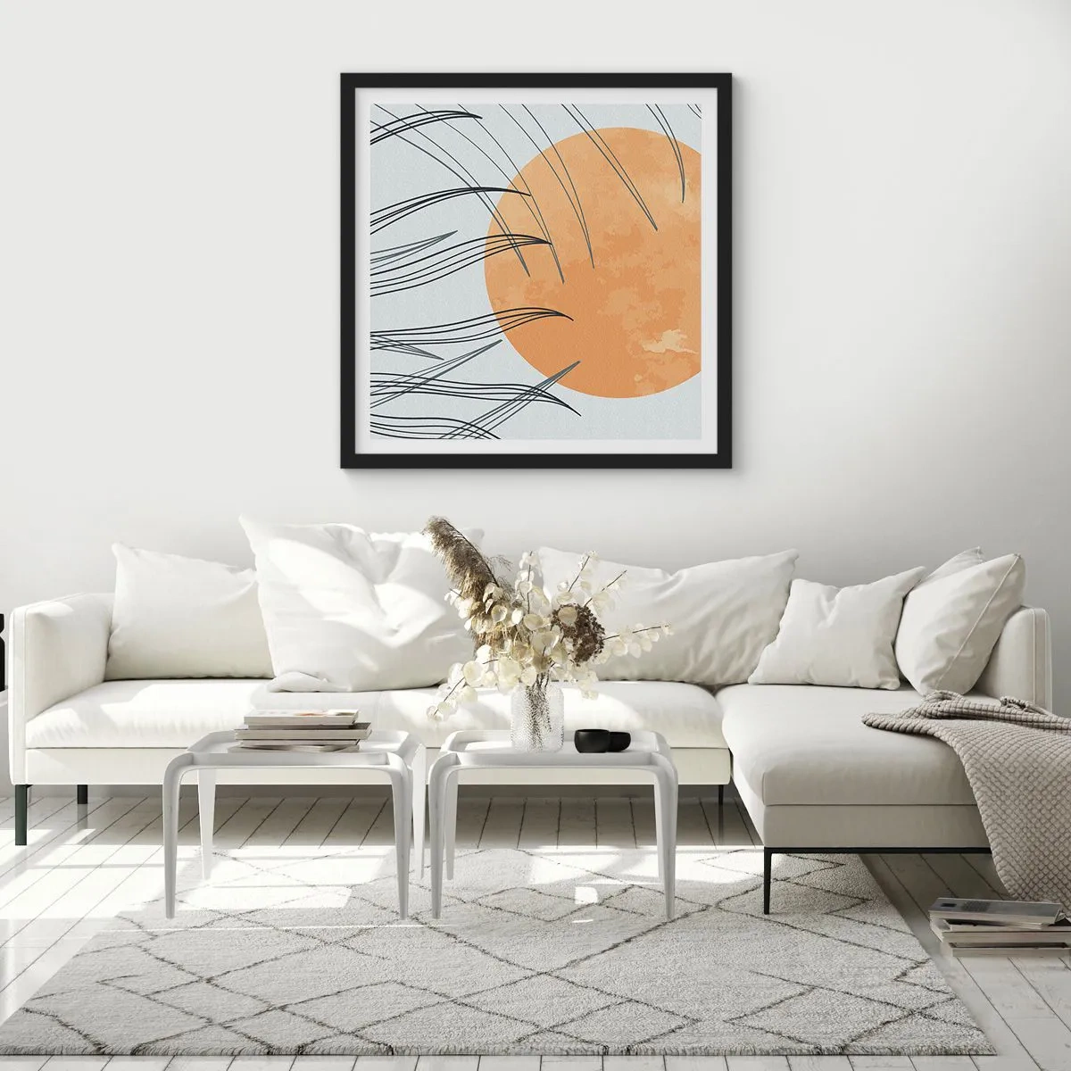 Poster in black frame - Always Towards the Sun - 30x30 cm