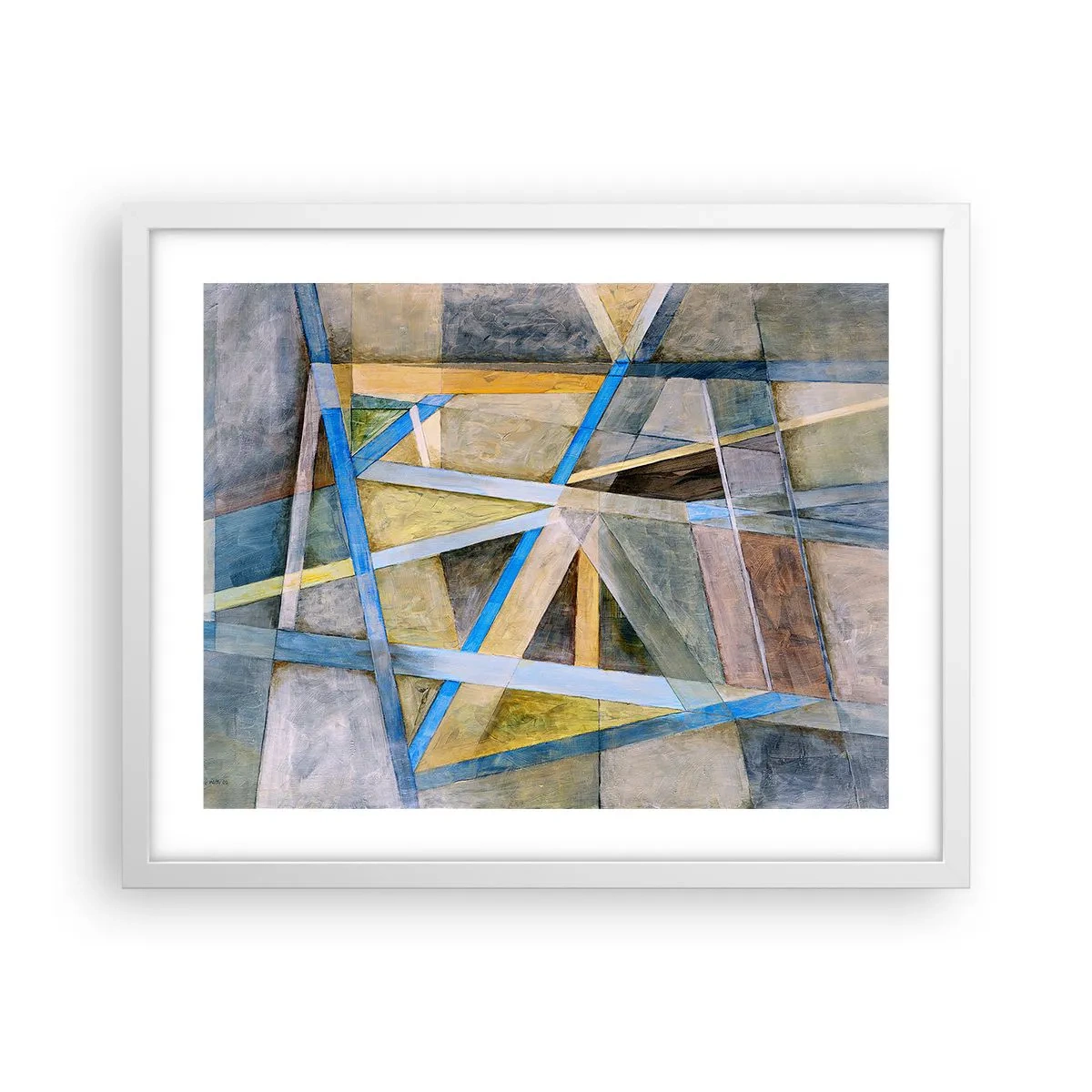 Poster in white frmae - Straight Or Slanted? - 50x40 cm