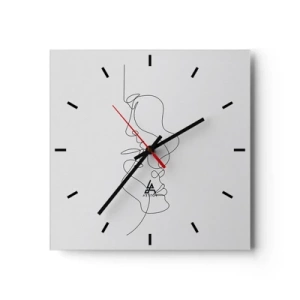 Wall clock - Clock on glass - Ardour of Desires - 30x30 cm