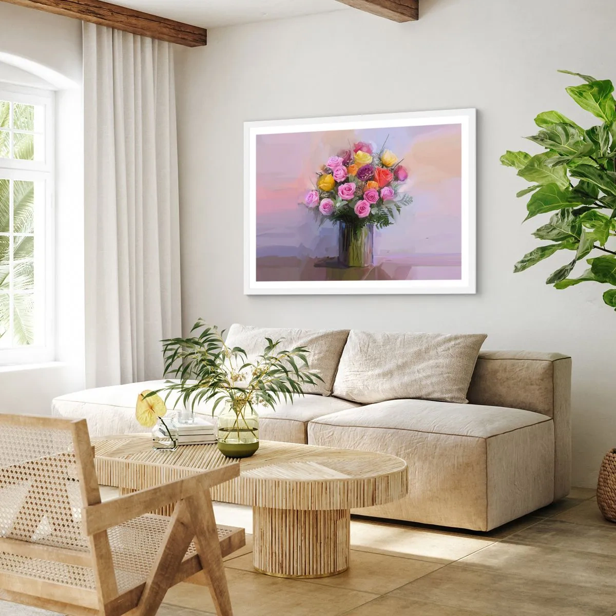 Poster in white frmae - Retained Beauty - 50x40 cm