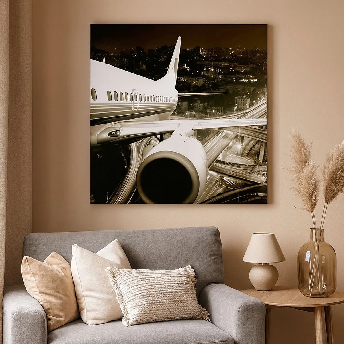 Canvas picture - Flying into the Night - 30x30 cm