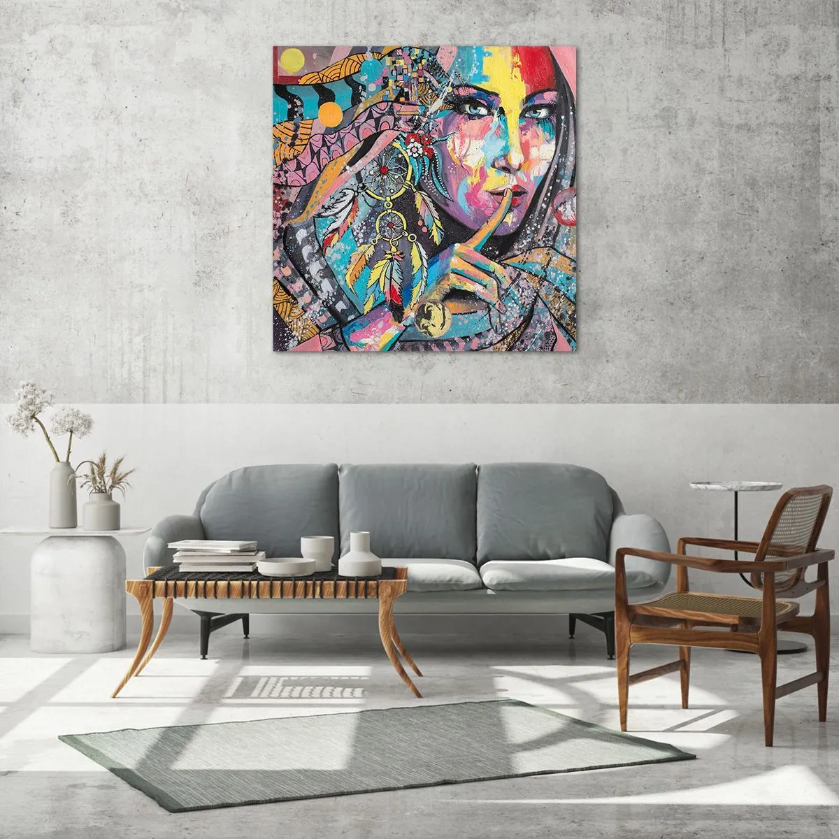 Glass picture - Don't Talk Until You Understand - 60x60 cm