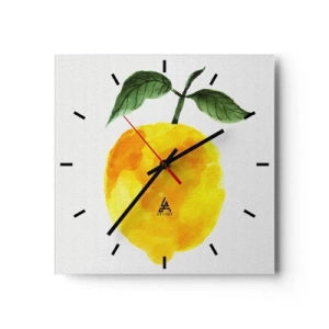 Wall clock - Clock on glass - How to Get the Taste of the Sun - 40x40 cm