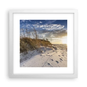 Poster in white frmae - Invitation to a Walk - 30x30 cm