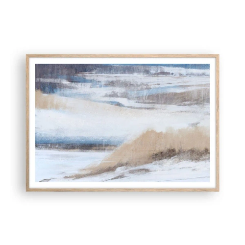 Poster in light oak frame - Winter Composition - 100x70 cm