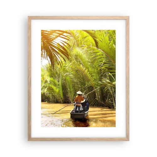 Poster in light oak frame - Through a Palm Ravine - 40x50 cm