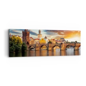 Canvas picture - Beautiful Prague - 90x30 cm
