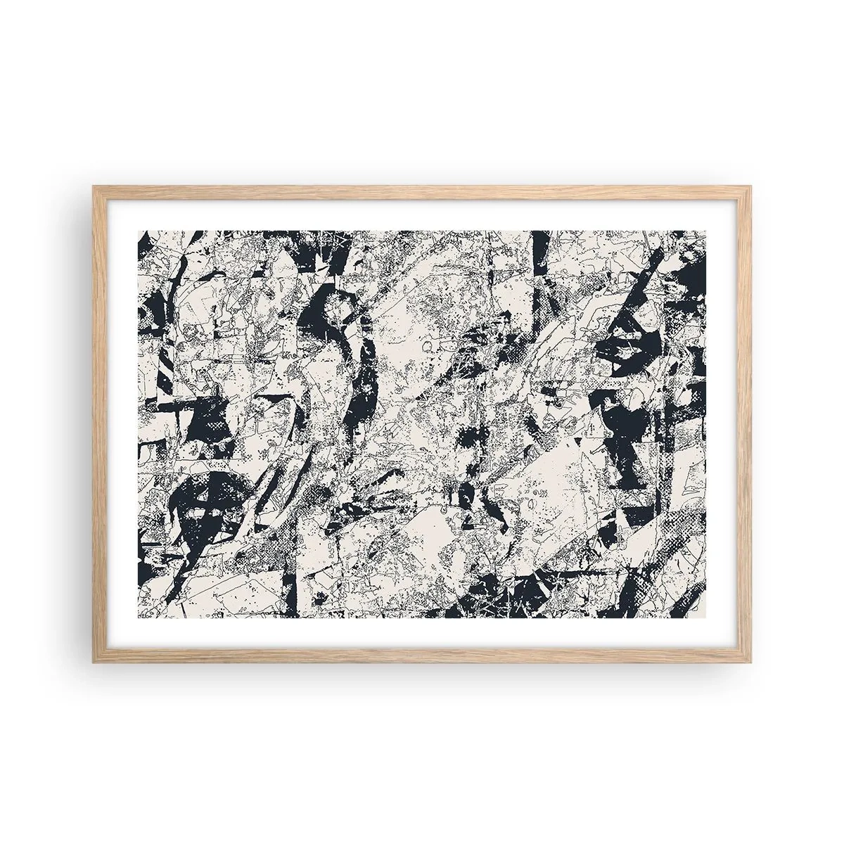 Poster in light oak frame - Infilitration of Opposites - 70x50 cm