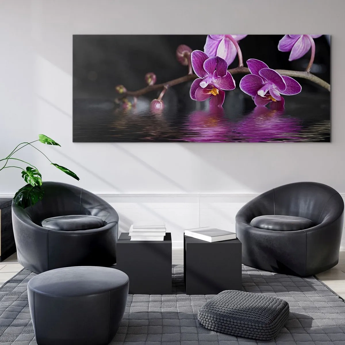 Glass picture - Lilac Reflection of Beauty - 160x50 cm