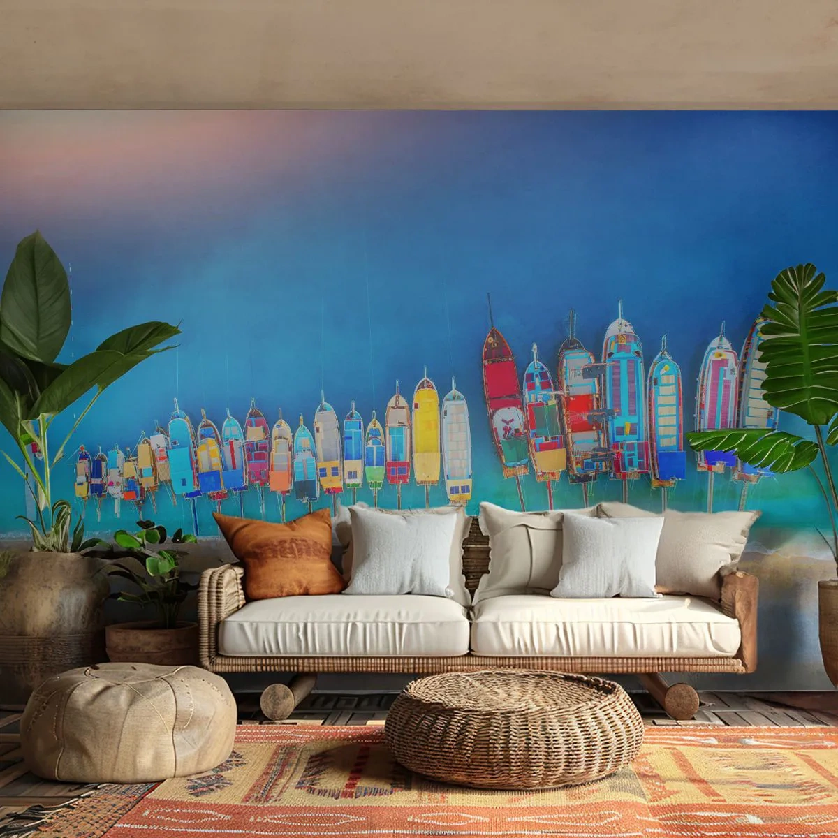 Self-Adhesive Photo Wallpaper Deluxe Sticker - From Bird's Eye View - Landscape, Beach, Sea - 300x210 cm