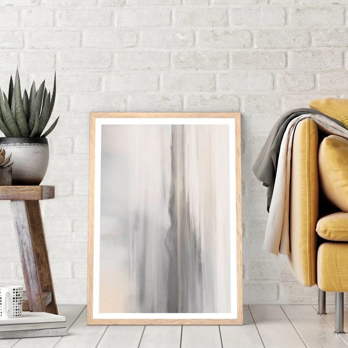 Poster in light oak frame - Thoughtful Distance - 61x91 cm