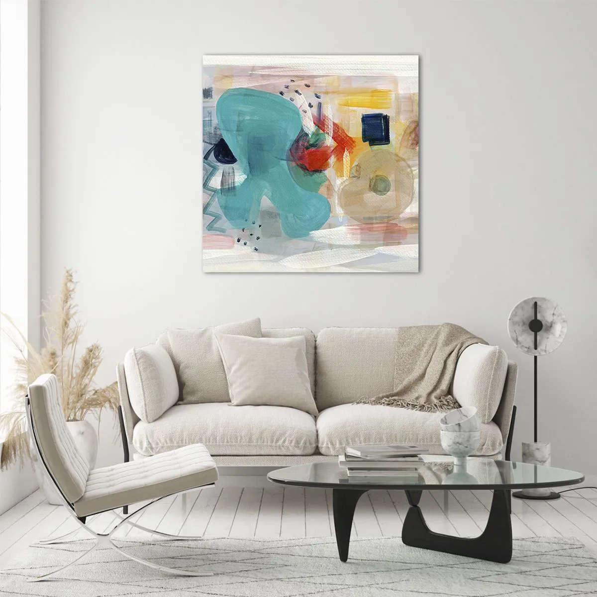 Glass picture - Colourful Game - 30x30 cm