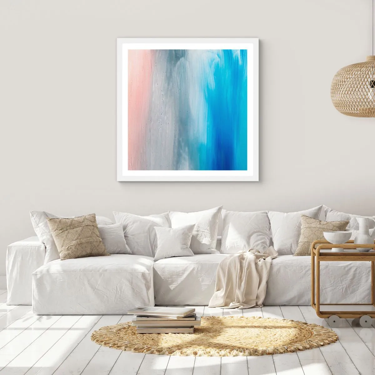 Poster in white frmae - Elements: Air - 30x30 cm