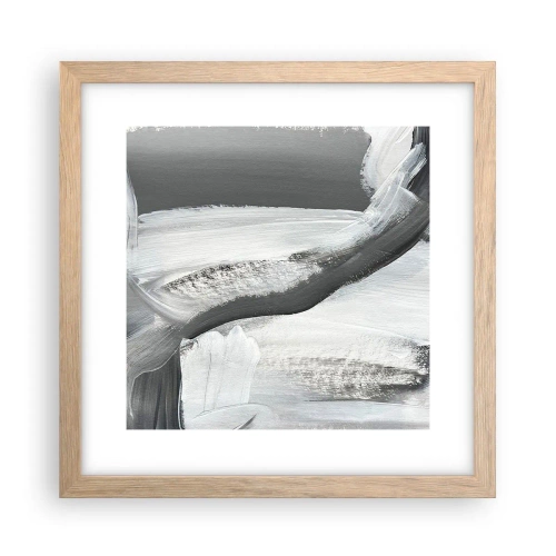 Poster in light oak frame - With a Decisive Move - 30x30 cm