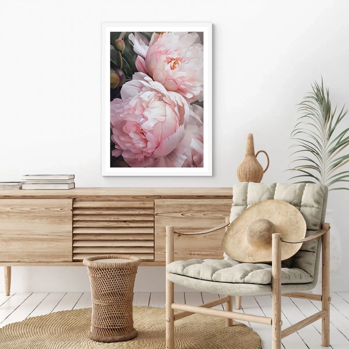 Poster in white frmae - Captured in Full Bloom - 50x70 cm