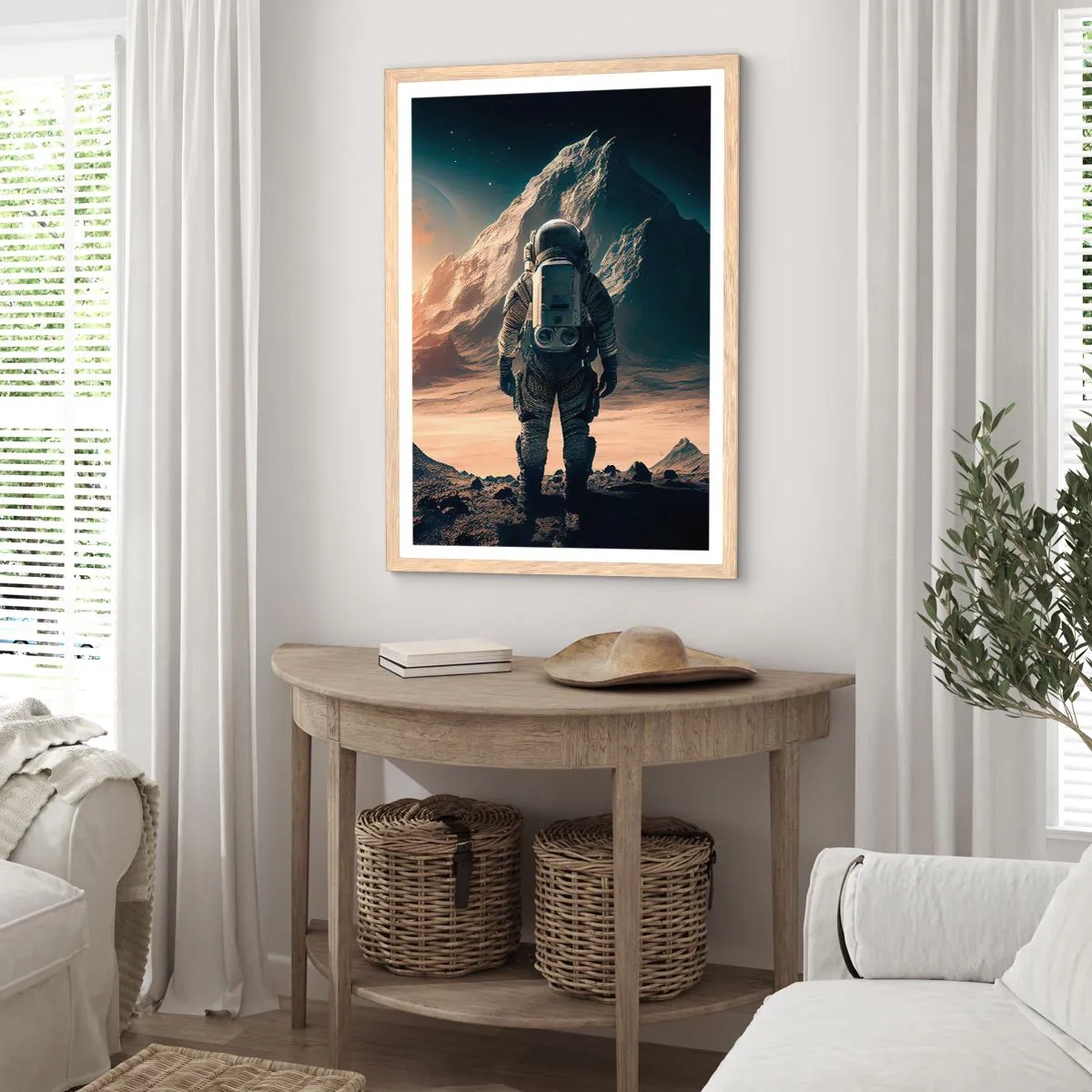 Poster in light oak frame - New Challenge - 30x40 cm