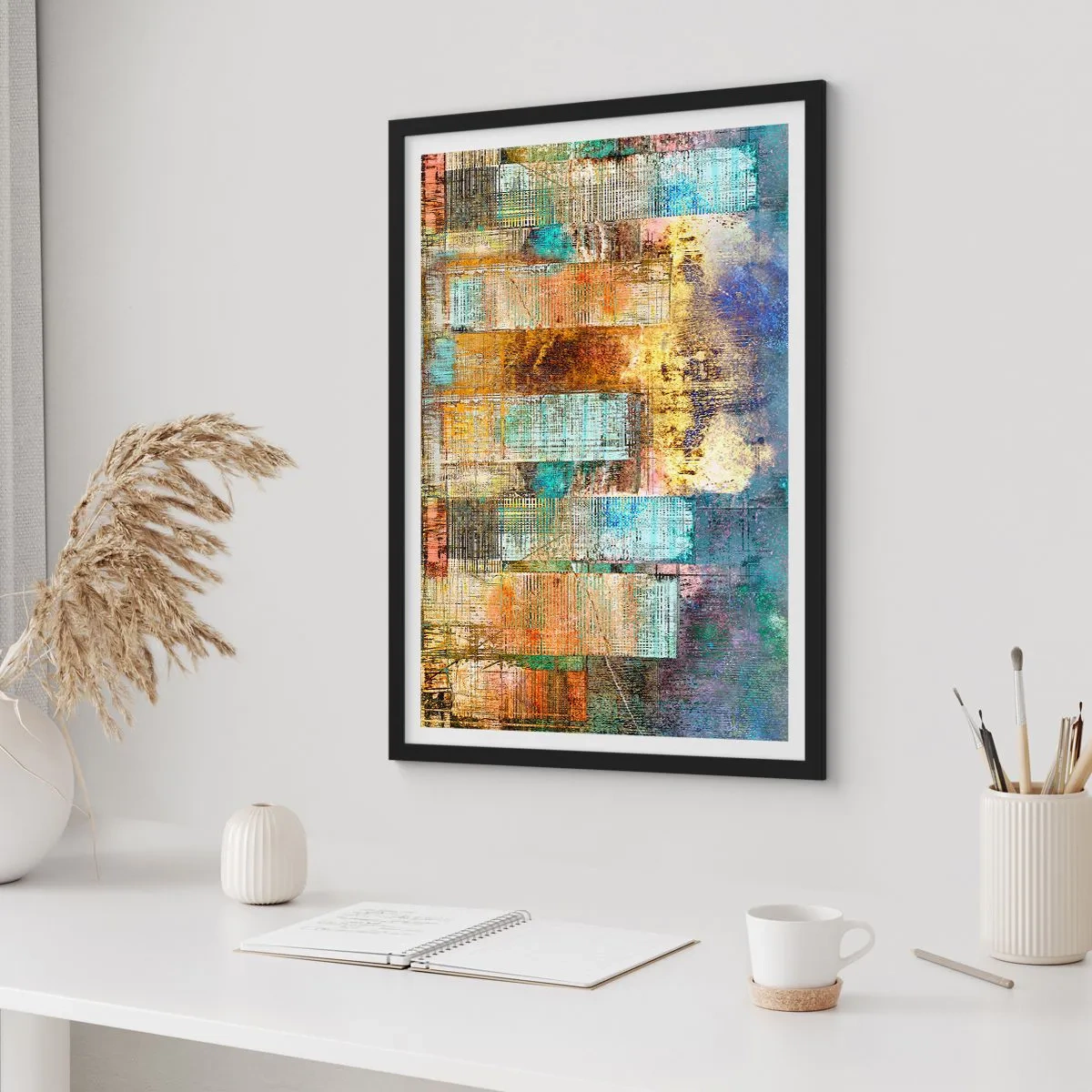 Poster in black frame - Sunny Metropolis - 30x40 cm