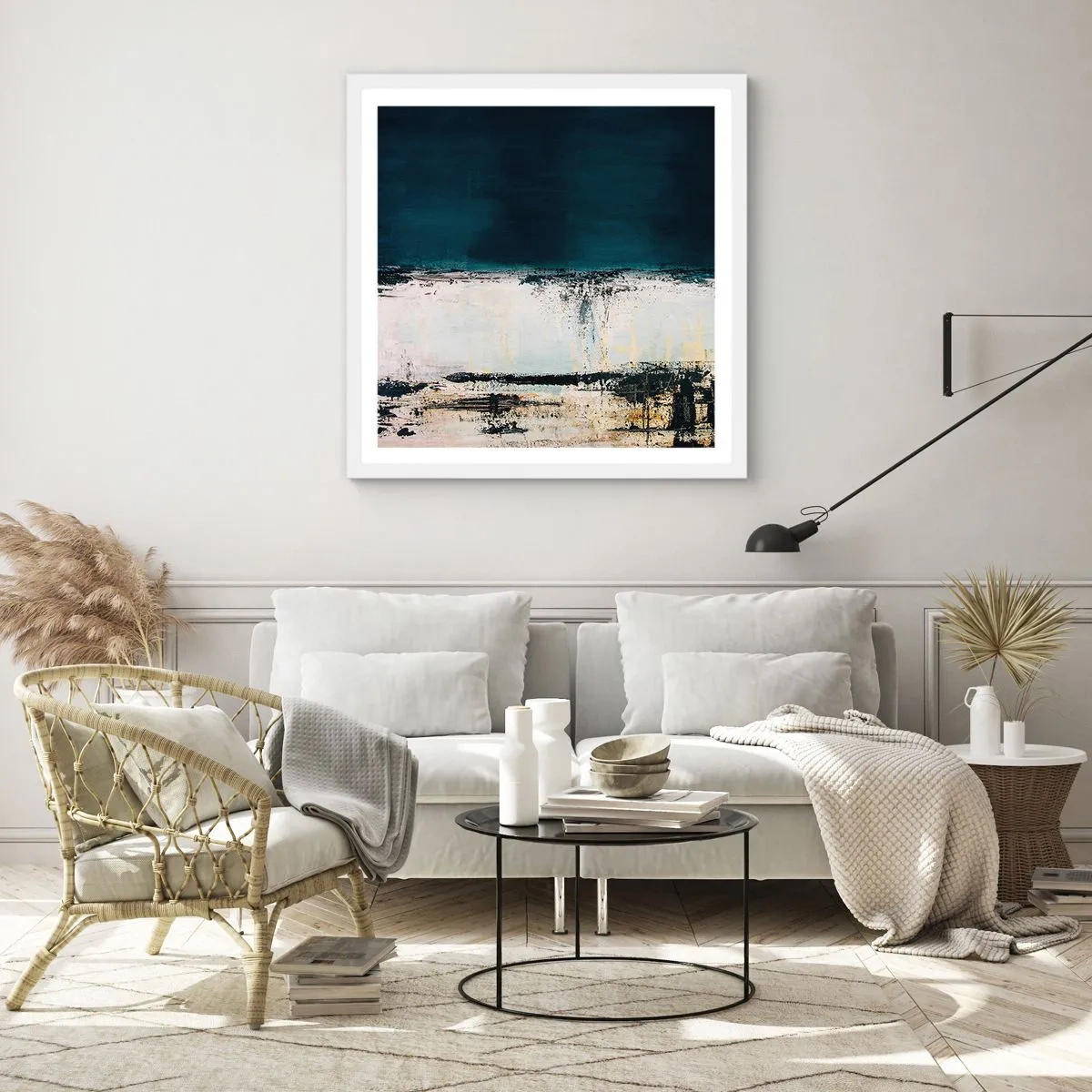 Poster in white frmae - Horizontal Compostion - 50x50 cm