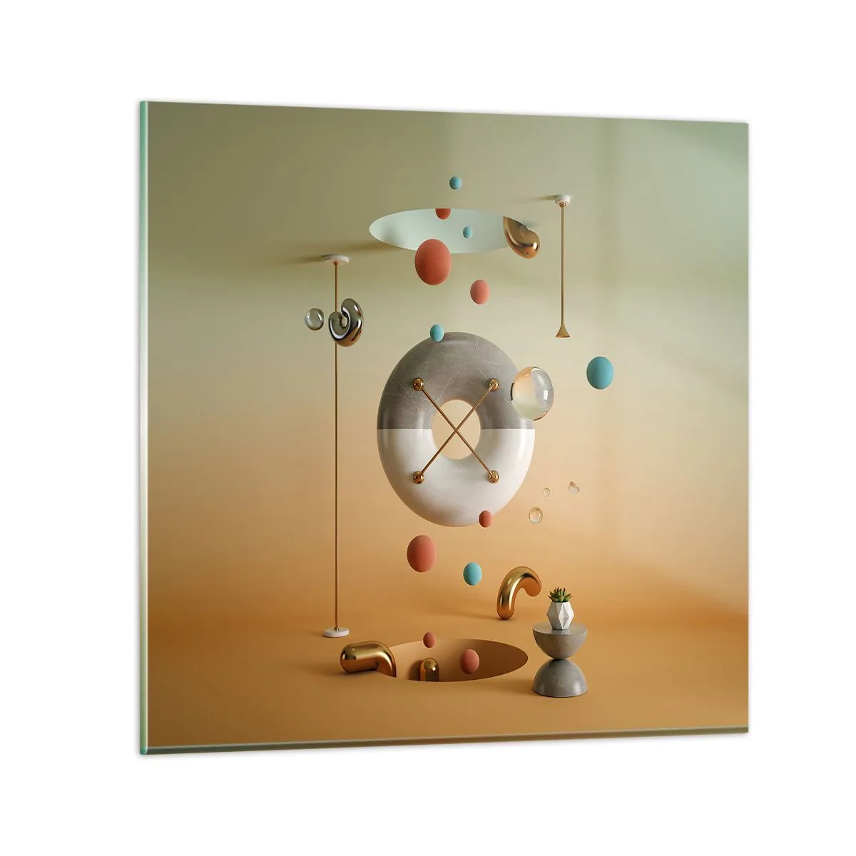 Glass picture - Anything Can Happen - 60x60 cm