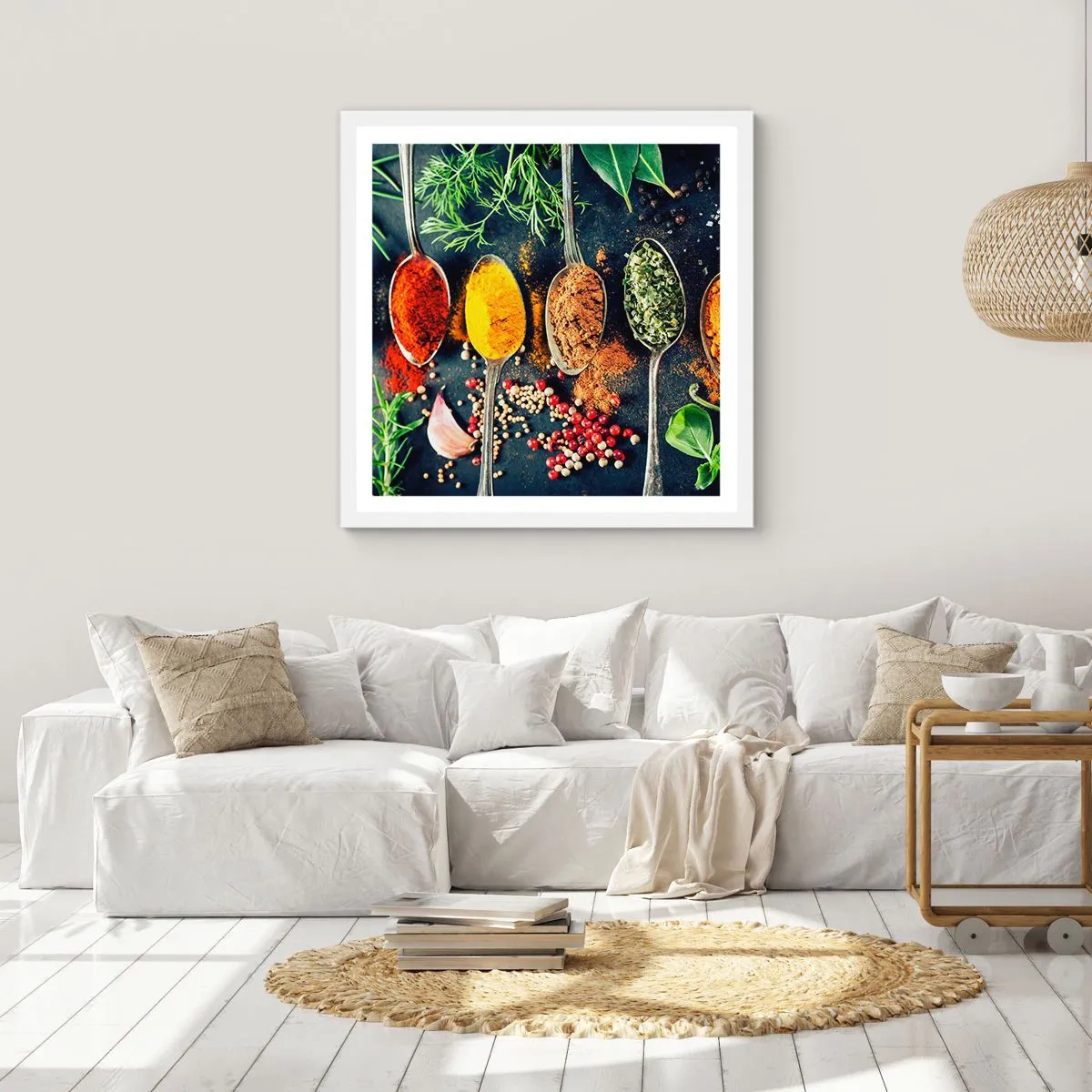 Poster in white frmae - Culinary Magic - 40x40 cm
