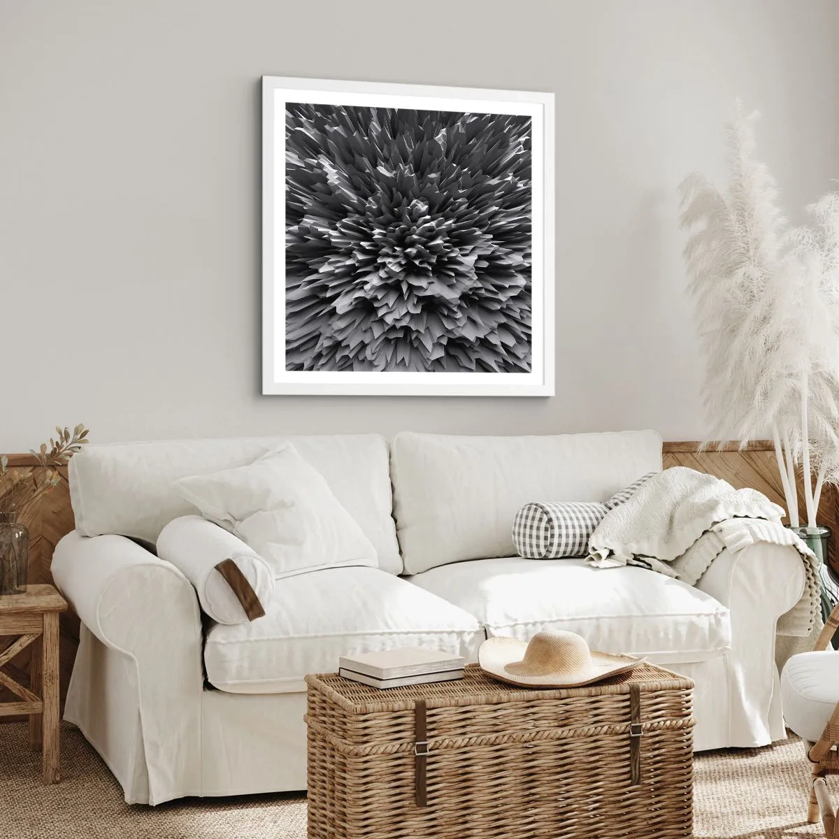 Poster in white frmae - It Can's Be Any Sharper - 50x50 cm