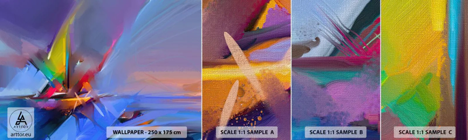 Photo Wallpaper Sample Premium Canvas - Flew like s Bird - Abstraction, Piece, Sailboat - 100x30 cm