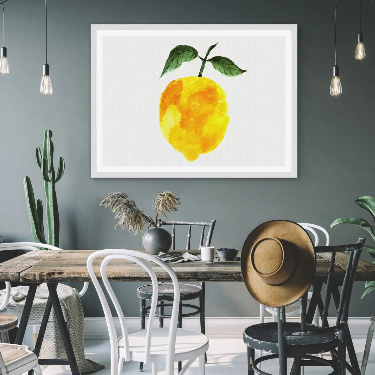 Poster in white frmae - How to Get the Taste of the Sun - 91x61 cm