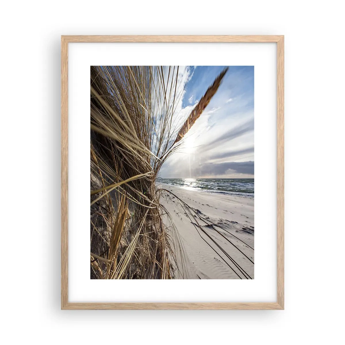 Poster in light oak frame - Enounter of the Elements - 40x50 cm