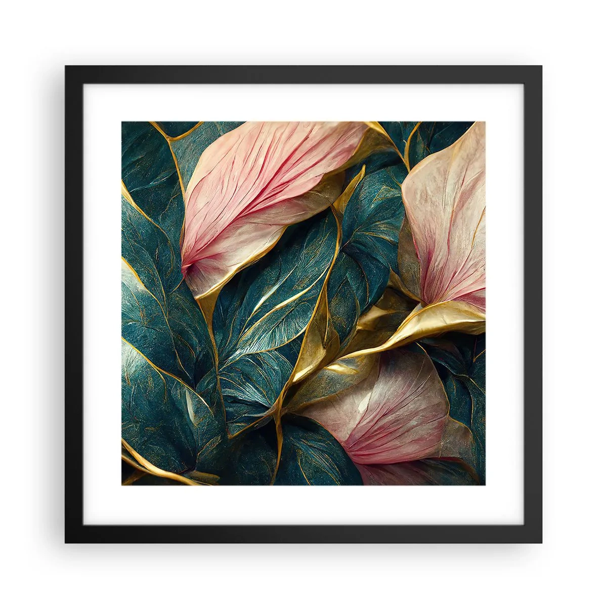 Poster in black frame - Natural Elegance and Style - 40x40 cm