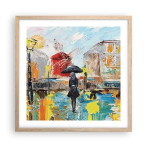 Poster in light oak frame - Parisian Legends - 50x50 cm