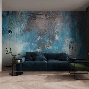 Photo Wallpaper Standard Eco - Blue Rhapsody - Abstraction, Piece, Modern Art - 200x140 cm